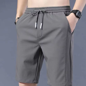 <b>Men</b> Solid Color Breathable Polyester Swim <b>Trunks</b> With Drawstring Regular Fit Shorts - Product Image 2
