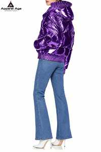 Vêtements avec logo personnalisé, manteaux en duvet pour femmes de haute qualité, épais et tendance, vestes chaudes d'hiver, vente en gros de vestes matelassées pour femmes - Product Image 2