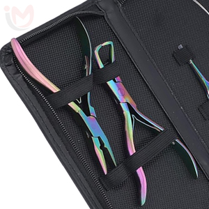 4pcs Hair Extension Tool <b>Kit</b> Pliers Wire Loop <b>Beading</b> Hook Needle Scissors Stainless Steel Professional Salon <b>Kit</b> OEM - Product Image 3