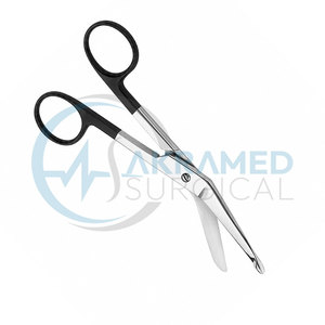 กรรไกรตัดผ้าพันแผล Super Cut Lister Bandage Scissors TC ทังสเตนคาร์ไบด์ 145 ซม. ด้ามจับสีดำ CE ISO เครื่องมือศัลยกรรมกระดูกแบบใช้ซ้ำได้ - Product Image 6