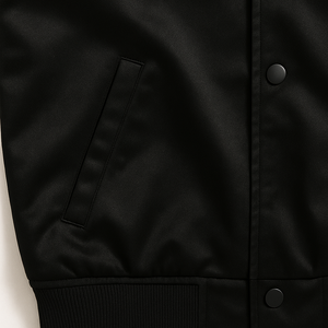 New <b>Royal</b> <b>Blue</b> Wool Black Leather College Bomber <b>Jacket</b> Stand Collar Varsity Letterman High Street Design Front Logo-for Winter - Product Image 5