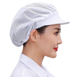 Unisex Polyester/Cotton Chef <b>Hat</b> & Bandana Head <b>Scarf</b> with Button Closure for Kitchen Restaurant Cafe Cooking Accessories - Product Image 4