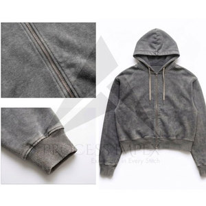 เสื้อฮู้ดซิปผู้ชายไซส์ใหญ่พิเศษสำหรับฤดูหนาว พิมพ์ลายดิจิทัล ทรงบ็อกซี่ ไหล่ตก ผ้าหนา คุณภาพพรีเมียม กระบวนการผลิต Impex - Product Image 3