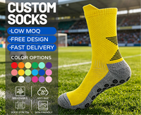 Chaussettes de football personnalisées à forte valeur ajoutée Chaussettes à prise en main d'usine Chaussettes antidérapantes