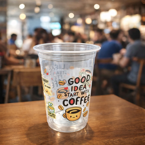 Aesthetic Medium-sized Polypropylene PP <b>Plastic</b> <b>Cup</b> Natural 16 Oz for Iced Coffee made in Indonesia - Product Image 4