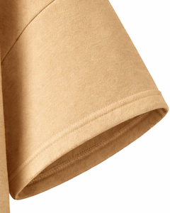 Sudadera con Capucha Beige Personalizada de Manga Corta para Hombre, Estilo Casual, Ligera, de Verano, con Bolsillos, Mezcla de Algodón - Product Image 6