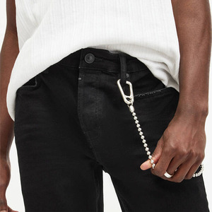 100% High Quality Black Denim <b>Pants</b> for <b>Men</b> <b>Summer</b> Solid Breathable Lightweight Smooth Stitch Design Comfortable Waistband Clean - Product Image 4