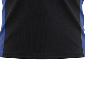 Camiseta de Fútbol Unisex con Bloques de Color Negro y Azul, Estampada, Manga Corta, Cuello Redondo, Absorbe la Humedad, 100% Poliéster, Corte Regular - Product Image 4