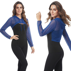 Sudadera Corta Transparente de Malla Ligera para Mujer, Ropa de Club Nocturno, Sudadera Sexy Transparente para Damas - Product Image 1