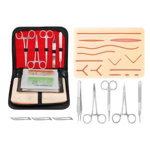 Kit complet d'entraînement à la suture de haute qualité, directement de l'usine, pour étudiants en médecine, kit d'entraînement à la suture en silicone - Product Image 1