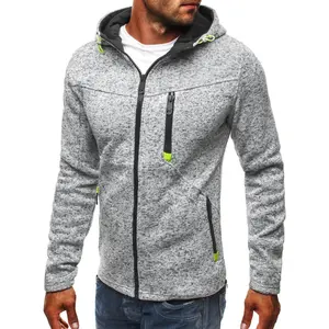 Sudaderas con cremallera para hombre al por mayor, estilo urbano, holgadas, cómodas, informales, básicas, mezcla de algodón - Product Image 2