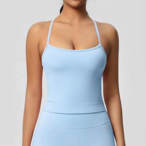 Camiseta sin mangas acanalada suave y transpirable para mujer, personalizada al por mayor, con logo frontal, ideal para primavera y verano, disponible en tallas grandes. - Product Image 4