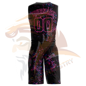 Ensemble d'uniformes de basketball personnalisés en polyester respirant à séchage rapide avec logo imprimé pour adultes – Vente en gros - Product Image 3