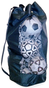 Prime Bags Large Capacity Mesh Sports <b>Ball</b> Bag Drawstring Black Red Travel Backpack Basketball Football Volleyball Soccer - Product Image 5