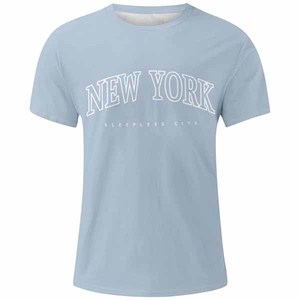 T-shirts streetwear oversize à épaules tombantes, imprimés New York, respirants - Product Image 6