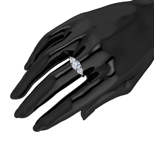 Bague de mariage classique de luxe pour femme en argent, diamant de laboratoire 1,52 carats, clarté VS, couleur EF, taille brillant, plaqué rhodium, IGI 925 - Product Image 3