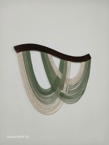 Tapiz de Macramé Bohemio para Pared, Diseño Geométrico Abstracto, Tema Natural, Decoración de Algodón para el Hogar, Arte para Sala de Estar, Pieza Única - Product Image 3