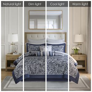 12-Piece Cotton <b>Comforter</b> <b>Set</b> with Bed Sheets Premium Quality Versatile Style - Product Image 6