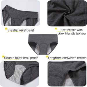 Ropa Interior Menstrual Premium para Mujer, a Prueba de Fugas, Cómoda, de Algodón, Reutilizable, de Cintura Alta, Absorbente y Lavable - Product Image 3