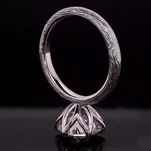 Anillo de Diamante de Laboratorio con Corte Brillante en Oro Blanco de 14K para Mujer, Certificado por IGI, Anillo de Compromiso, Boda, Aniversario, Regalo de Lujo Clásico - Product Image 3