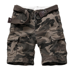 Pantalones Cortos Cargo de Punto con Cordón para Hombre, Diseño Personalizado al por Mayor, 100% Algodón, Casuales, Transpirables, de Secado Rápido, Antiarrugas, para Verano - Product Image 2