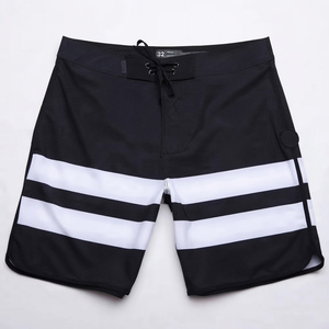 Shorts de sport pour hommes en coton 100% de haute qualité, couleur unie, séchage rapide, taille mi-haute avec cordon de serrage, noir, décontracté, vente en gros - Product Image 1
