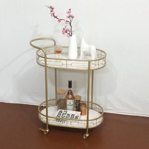 Designer Iron Bar Cart Gold Finish with Tempered Glass Shelves <b>Serving</b> <b>Trolley</b> for Home Bar Kitchen Dining Room Luxury Furniture - Product Image 6