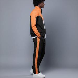 Winter Solid Windbreaker Tracksuit <b>Reflective</b> Line Trouser Zipper Hood Jacket Polyester/Nylon Custom Logo Activewear - Product Image 3