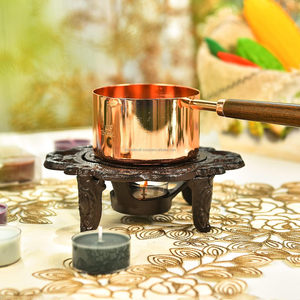 Calentador de alimentos directo de fábrica a bajo precio, diseño bohemio, forma Irregular, alfombrillas/almohadillas de madera ecológicas, 300mm de diámetro, 2mm de espesor - Product Image 4