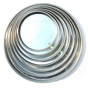 Plat de service en aluminium argenté, nouveau design, élégant et sûr, idéal pour les mariages – Meilleur prix - Product Image 3