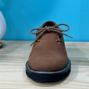 Chaussures décontractées en daim marron pour hommes avec semelle en caoutchouc et lacets pour événements en plein air, shorts pour hommes - Product Image 3
