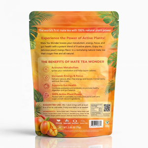 Bebida Energética en Polvo con Hongo Melena de León, Yerba <span class=keywords><strong>Mate</strong></span>, Té Instantáneo, Mezcla Prebiótica y Probiótica en Polvo - Product Image 2