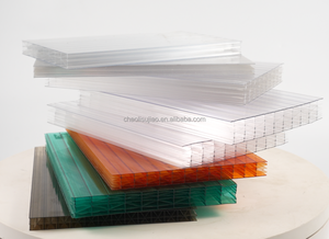 Panneaux cellulaires modernes en <span class=keywords><strong>polycarbonate</strong></span> transparent à <span class=keywords><strong>double</strong></span> paroi 4mm 6mm 8mm Toiture en tôle creuse pour auvent Skylight Appartement École - Product Image 5