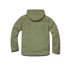 Fifth Gear International High Quality Casual <b>Half</b> <b>Zip</b> Hooded Safari Style Waterproof Windproof Windbreaker <b>Jacket</b> Quick Dry <b>Men</b> - Product Image 2