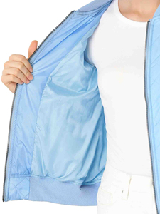 <b>Women</b> Drawstring <b>Bomber</b> <b>Jacket</b> Casual Zip Front Outerwear With Adjustable Bottom Soft Fabric And Practical Pockets - Product Image 3