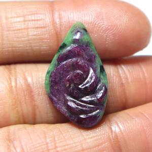 Cabujón de Zoisita Rubí Natural Tallado, Gema de Rubí Tallada a Mano, Piedra Suelta Lisa, Proveedor Mayorista para Joyería - Product Image 1