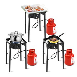 Adjustable Leg 100,000 BTU Portable Propane Outdoor Camp Stove <b>Camping</b> Stoves & Accessories - Product Image 1
