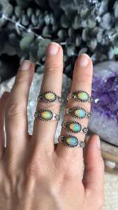 Natural Fire Opal Ring 925 Sterling <b>Silver</b> Ring Fire Opal Ring <b>Silver</b> Ring, Ethiopian Opal Ring Genuine Opal Ring - Product Image 3