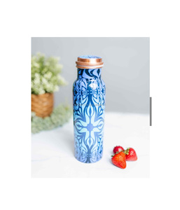 Bouteille d'eau en cuivre étanche avec motif imprimé en émail pour les besoins d'hydratation de voyage, de randonnée, de trekking et de fitness en plein air - Product Image 1