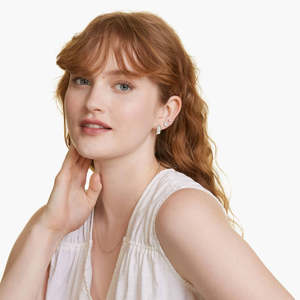 Boucles d'oreilles clous en argent sterling 925 avec moissanite, diamant étincelant, bijoux fins classiques pour femme, style intemporel - Product Image 2