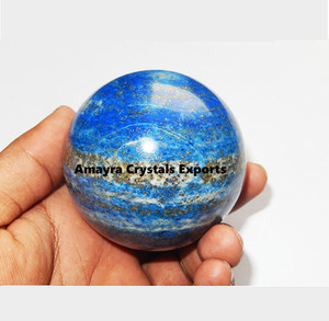 Esferas de Lapislázuli, Piedras Preciosas Naturales Hechas a Mano, Esferas de Cristal Resistentes al Agua de Gujarat-Amayra Crystal Exports - Product Image 2