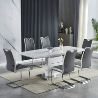Table de salle à manger de luxe en céramique, ensemble de meubles de salle à manger moderne et extensible pour cuisine