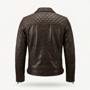 <b>Men's</b> Casual Slim Fit PU Leather <b>Jacket</b> Autumn Anti-Wind Motorcycle Coat with Lapel Fashionable <b>Jacket</b> for <b>Men</b> - Product Image 2
