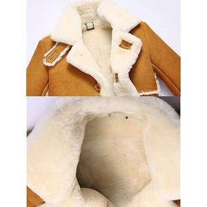 2026 OEM Veste pour homme la plus vendue en cuir de mouton marron à col mandarin et capuche, 100% haute qualité, vente en gros, faible MOQ, manteaux chauffants - Product Image 5