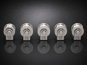 Mild Steel Zinc Coated <b>Pulley</b> <b>Wheels</b> Durable Construction Precision Engineered Smooth Rotation Mechanical Component Door - Product Image 1
