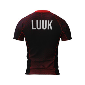 Camiseta Personalizada de Manga Corta para Hombre, Cuello Redondo, Diseño de Rayo Azul sobre Negro, Impresión por Sublimación, para Toda Temporada - Product Image 5