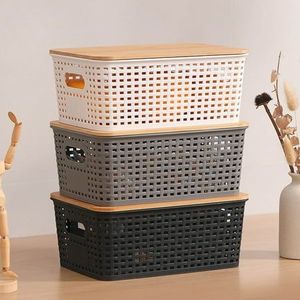 Cesta de plástico multiusos para almacenamiento doméstico de ropa, juguetes, frutas, verduras y artículos esenciales diarios - Product Image 1