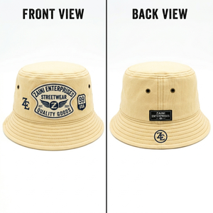 Premium 280 GSM Cotton Twill Men Bucket Hat Washed Eggplant Color Custom Woven Patch Embroidery Heat Transfer OEM ODM - Product Image 3