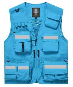 Chaleco de Seguridad LED Reflectante de Poliéster para Hombres, Ropa de Trabajo de Construcción con Logotipo Personalizado, Chaleco de Seguridad - Product Image 4