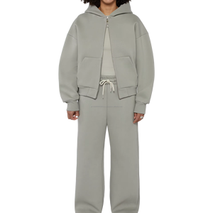 Fabrication de sweats à capuche pour hommes, coupe ample, style décontracté, en coton 100% lourd, 500 g/m², avec logo personnalisé, fermeture éclair, coupe ample - Product Image 1